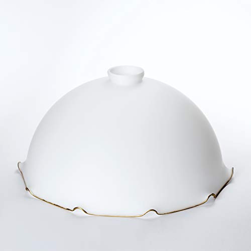 Vetro di ricambio in stile country, con bordo del manico, opale, opaco, Opal-matt/Gold, Ø200