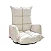 Produktbild LIXIONG Bodenstuhl, Individuell Meditation Stuhl 360 ° drehbar Gepolstert Gaming Chair Falten Lazy Lounge Sofastuhl mit Armlehnen zum Wohnzimmer, 4 Farbe (Color : White)
