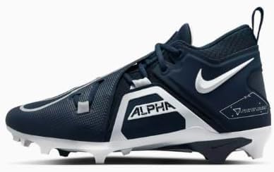 Nike Alpha Menace Pro 3 Mid Men's Football Cleats Blue White DM1788-400 Size 11