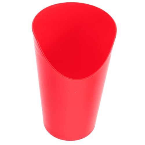 FRCOLOR Nosey Cups Cut Out Drinking Cup Dysphagia Cups Hospital Cup for Adults Elderly Disabled Hospital Patients Red