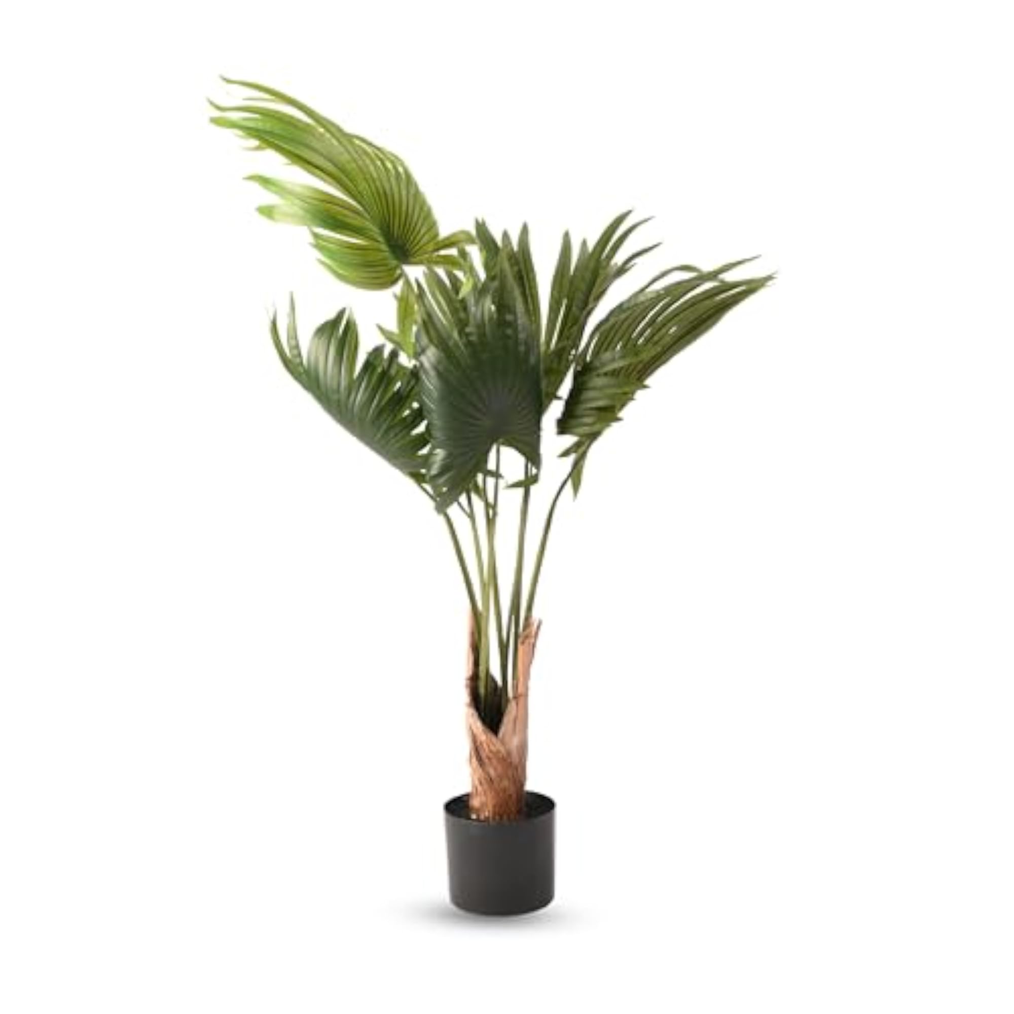 Scallop Artificial Tree with 6 Leaf Fan Plant, 120 CM
