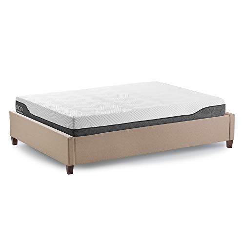 Lucid Upholstered Platform Bed With Slats – Wood Construction – Linen Inspired Fabric – No Box Spring Required – Compatible With Adjustable Bases #TOP7