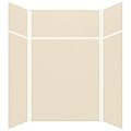 Transolid EWKX604296-38 Expressions 6-Panel Shower Wall Kit with Extension, 42-in L x 60-in W x 96-in H, Bisque
