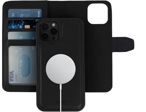 Iato Iphone 13 Pro Wallet Case. Magsafe Compatible Detachable Pu Leather Folio Cover. Landscape Stand & Rfid Card Protective Flip Removable Accessory For Iphone 13 Pro (2021 Model) 6.1-Inch [Black] #TOP16