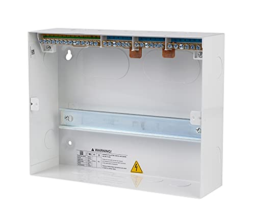 Schneider Electric Easy9, kompaktowy, 10-drożny metalowy pojemnik, pusta jednostka konsumpcyjna, EZ9E10MCCU, biały