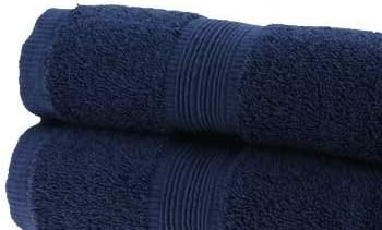 100% Egyptian Cotton 2pc Bath Towel Set, NAVY