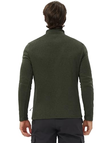 Image of Pioneer Camp Quarter Zip Fleece Pullover Men Lightweight Outdoor Layer | 1 /4 Zip Jacket, Anti-static, Anti-pilling, Soft Microfleece, Zipper Pockets, Hiking, Camping, Golf, Casual Daily wear