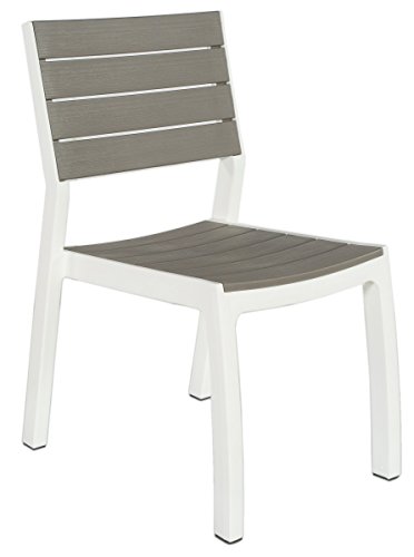 Sedia Harmony Pz.2 Resina Bianco/Tortora Arredo Esterno