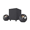 Creative Pebble Plus 2.1 Altavoces de escritorio alimentados por USB con subwoofer de encendido descendente y controladores de campo lejano, potencia total de hasta 8 W RMS para PC y portátiles (negro) (renovado)