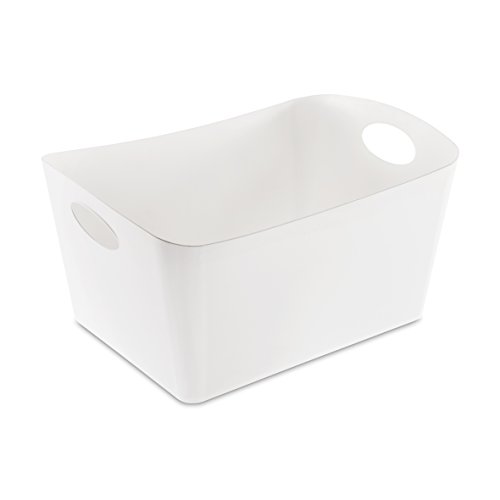 Koziol Boxxx S - Cesto de almacenaje, plástico, Color Blanco Macizo, 15 L