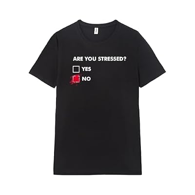 Pampling Camiseta de Manga Corta, 100% Algodón, Ropa Unisex para Hombre y Mujer, Serigrafiada con Cuello Redondo y Corte Recto, Color Negro (Are You Stressed?, M) | Ya disponible en tu tienda friki favorita! En mundofriki.es!
