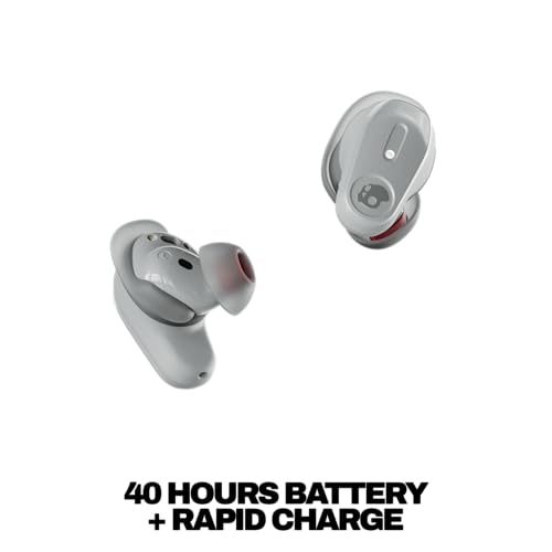 Image of Skullcandy Method 360 ANC Wireless Earbuds, Sound by Bose, Bluetooth Headphones, Premium Noise Cancelling, Up to 40 Hrs Battery, Sweat and Water Resistant, Microphone for iPhone Android - Cement