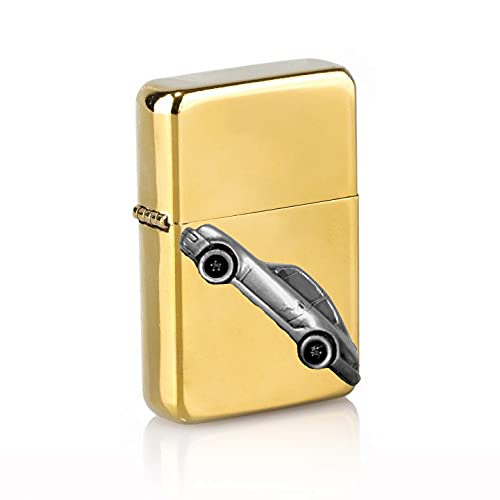 Briquet à essence haut de gamme 911 Carrera à effet étain doré