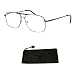 Calabria 1106 Metal Aviator Reading Glasses in Gun Metal ; +1.25
