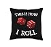 Red Dice, This is How I Roll, Board Game, Funny, Throw Pillow