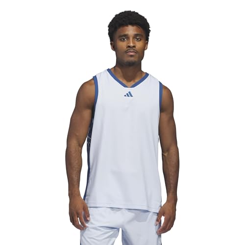 adidas Men's CrazyLite Basketball Jersey, Crystal Sky/Dusky Petrol, XX-Large