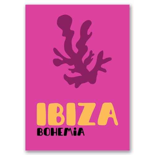 SALVADERO Affiche Premium | - Décoration de luxe idéale pour Salons, Cuisines, Bureaux et Bibliothèque (21x30cm | Ibiza)