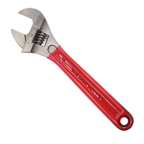 Klein Tools D507-10 Adjustable Drive Wrench Forged with Extra Capacity Jaw and High Polish Chrome Finish 10-inch