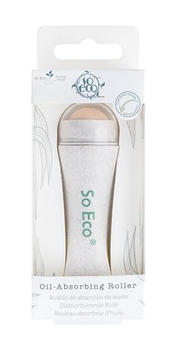 So Eco Oil Absorbing Roller - Volcanic Stone Face Roller with Wheat Straw Handle Reusable Eco-Friendly Vegan & Cruelty-Free Makeup Touch-Up Tool