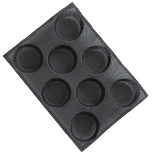 OFFIGAM Molde de Silicona para Hacer Panecillos Alta Resistencia a Altas Temperaturas, Fácil de Limpiar, Color Negro, Adecuado para Hornear y DIY Pan