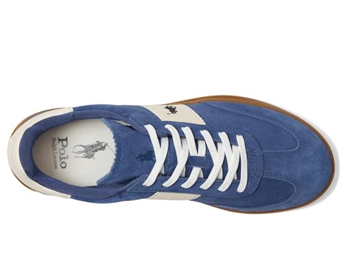 Polo Ralph Lauren, Men, Heritage Aera Suede Sneaker, Light Navy/Cream, 15, Medium2