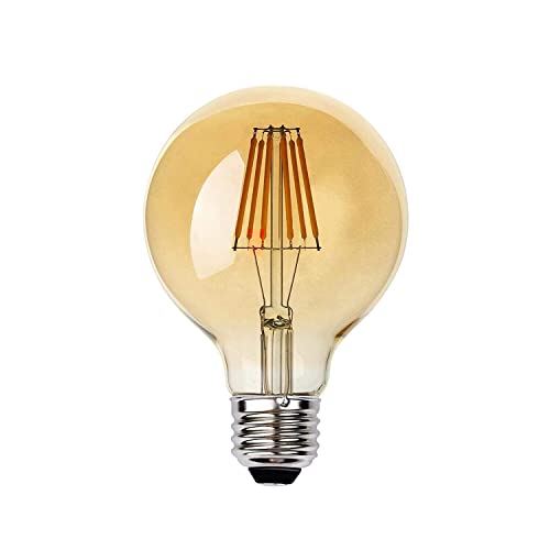 Bombillas de estilo retro tipo Edison con imitación de filamento decorativo en forma espiral. Intensidad de