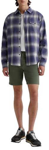 AG Adriano Goldschmied Men's Wanderer Slim Trouser Short, Sulfur Seaside Sage