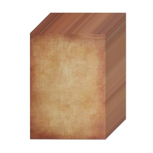 70 HojasPapel Cartas VintagePapel de Escribir DIN A4, Papel de Carta Vintage, Papel Impresión Estilo Antiguo para Documentos Certificados, Escribir e Imprimir Cartas Más (Amarillo oscuro) | Ya disponible en tu tienda friki favorita! En mundofriki.es!