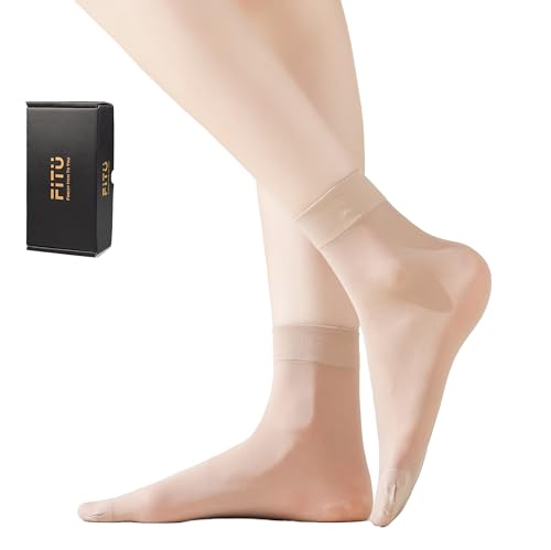Image of Women's 10-12 Pairs Ankle High Sheer Nylon Socks