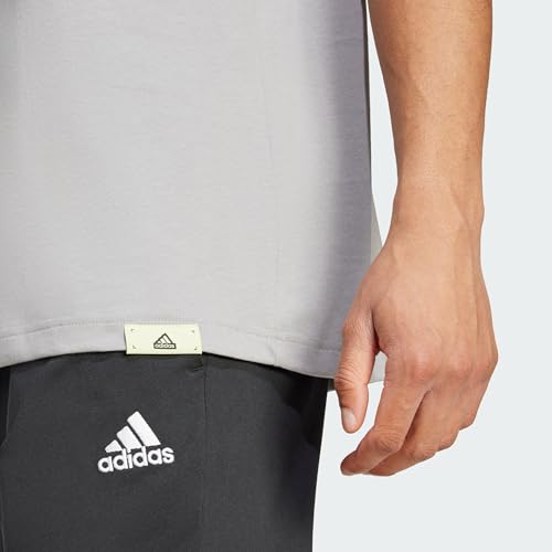 Adidas Herren TECH LINEAR Graphic Tee, MGH SOLID Grey, M Tall – Ansicht 3