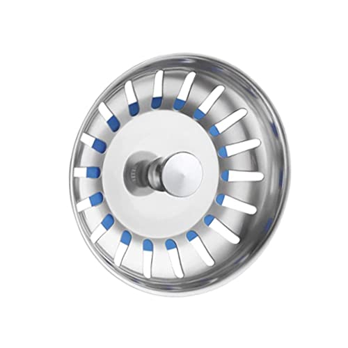 Pack de 2 tapones colador para fregadero de cocina 80 mm acero inoxidable miniatura 4