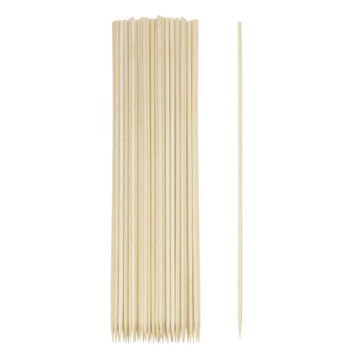 HARFINGTON 100pcs Bamboo Skewers Sticks 20 Inch 5mm Dia Natural Wooden Cocktail Picks for Barbecue Appetizers Grilling Fruit
