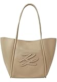 KARL LAGERFELD Bolso Tote Mediano con Parche K/Autograph Color Beige