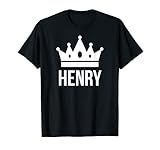 Henry Name Shirt for Men - King Prince Crown Design T-Shirt