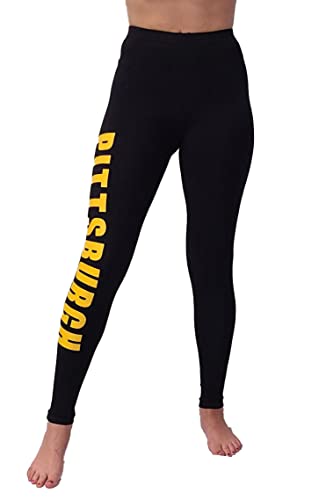 4J - Pittsburgh Game Day Leggings - Medium, Black - Best Deal on Amazon