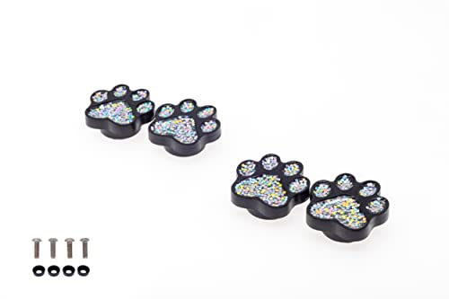 Image of FD&D Multiple Use Shining Screw Cap, Silver Paw Pattern with M5 Machine Screw