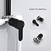 Outdoor Shower System, Matte Black Single Handle Outdoor Shower Faucet with High Pressure Shower Head and Valve for yard(Garden Hose Adapters Included)