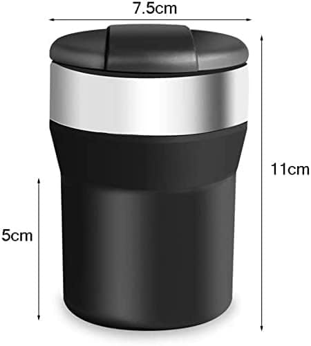 Ashtray Car Ashtray, Stainless Steel Ashtray, Ashtray with Lid, Restaurant, Garden, Bar and Clubhouse Trash Can, Outdoor and Indoor Windproof Ashtray, Home Office Decoration