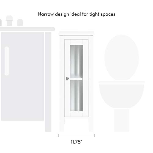 Riverridge Prescott Slim Single Door Floor Storage Cabinet, White #TOP6