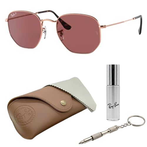Image of Ray-Ban RB3548N HEXAGONAL FLAT LENSES Square-Round Shape Sunglasses for Men & Women with Official Eyewear Kit