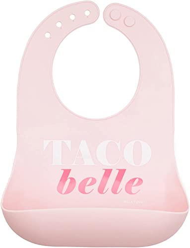 Image of Bella Tunno Wonder Bib - Adjustable Silicone Baby Bibs for Girls, Durable and Waterproof BPA Free Silicone, Taco Bell