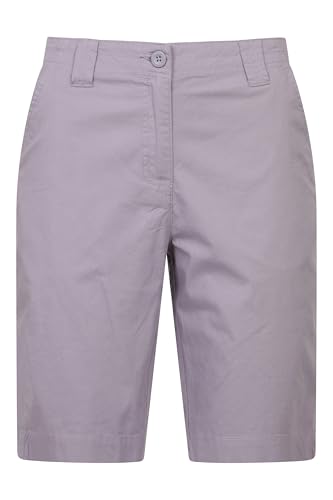 Mountain Warehouse Coast Stretch Womens Shorts - Lightweight 4 Way Stretch Short Pants, Easy Care Ladies Trousers - for Spring Summer, Travelling & Outdoors Dusky Purple Women's Size 18