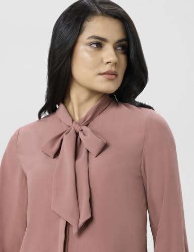 Image of Symbol Premium Women's Polyester Bow Tie Top (Regular Fit | Solid | Desk-to-Dinner) (Available in Plus Sizes)
