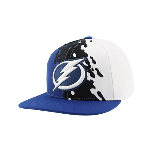 Image of ZHATS NHL Unisex-Adult NHL Officially Licensed Adjustable Snapback Hat Flat Bill Z11 Retro Paintbrush