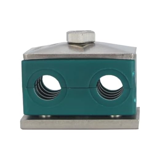 Tubeclo 1/8'' Twin Series Pipe Clamp, Polypropylene with 316 Stainless Steel Hardware, Weld Mounting