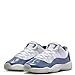 Air Jordan 11 Retro Low Diffused Blue Big Kids' Shoes (FV5121-104, White/Diffused Blue/Football Grey) Size 5