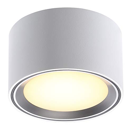 Preisvergleich Produktbild Nordlux 47540132 Fallon LED-Aufbauleuchte 8.5W Weiß, Edelstahl (gebürstet)