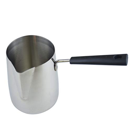 YARNOW Jarra de Espuma de Leche 20 Onzas Acero Inoxidable Jarra Vaporizadora de Leche de Caf Taza de Espuma de Leche con Mango Largo 600ML