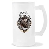 Planetee Chope de Bière Noah Design Viking | Verre à bière pinte Cadeau Apéro Humour alcool pour amateur de bière
