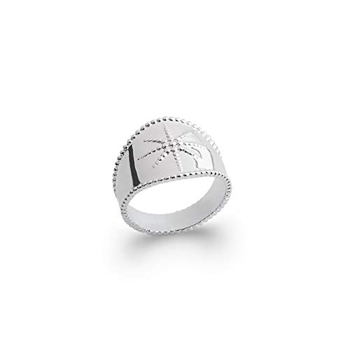 Bague bombée étoile argent 925 pour illuminer vos tenues de bureau et de soirée